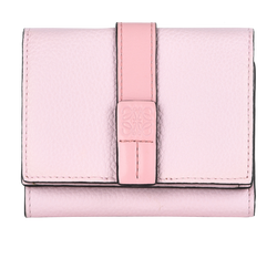 Loewe Trifold Wallet, Leather, Pink, 061918, B/DB, 3*